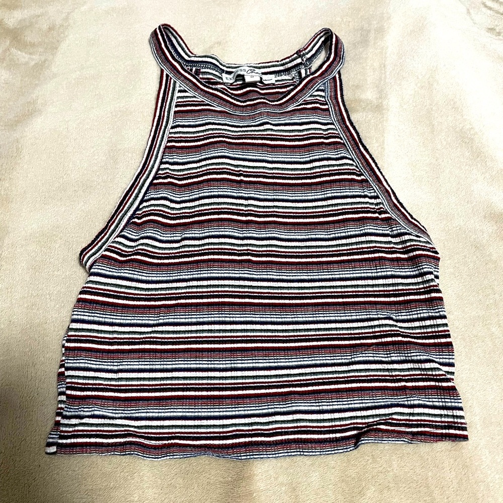 Express Striped Crop Tank Top